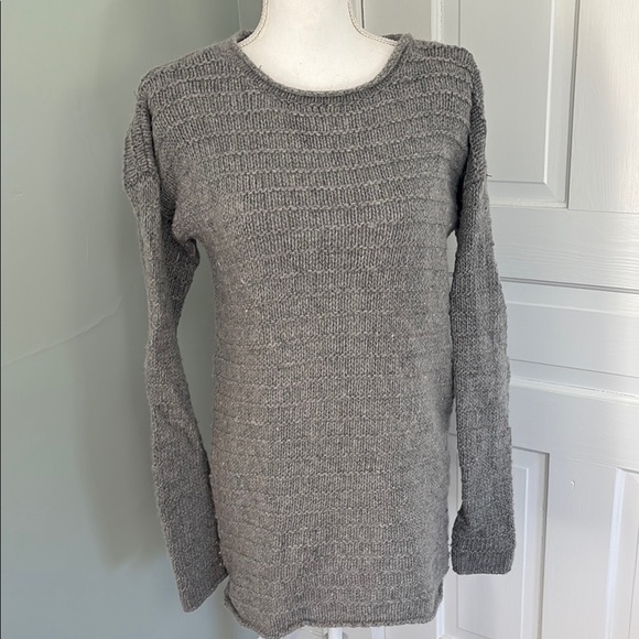 Eddie Bauer Sweaters - Eddie Bauer Gray chunky knit wool blend Sweater size medium